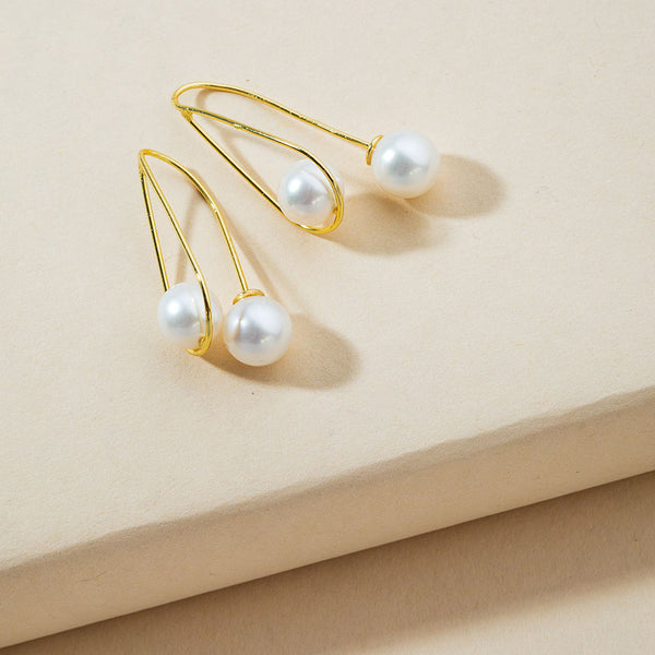 18K Gold Double Pearl Earrings | Linton Jewelry
