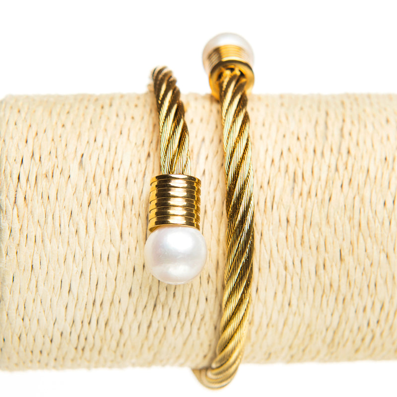 Double Pearl Bangle