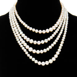 Long Graduated Pearl Necklace