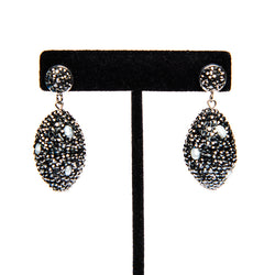 Large Pave Crystal Earrings
