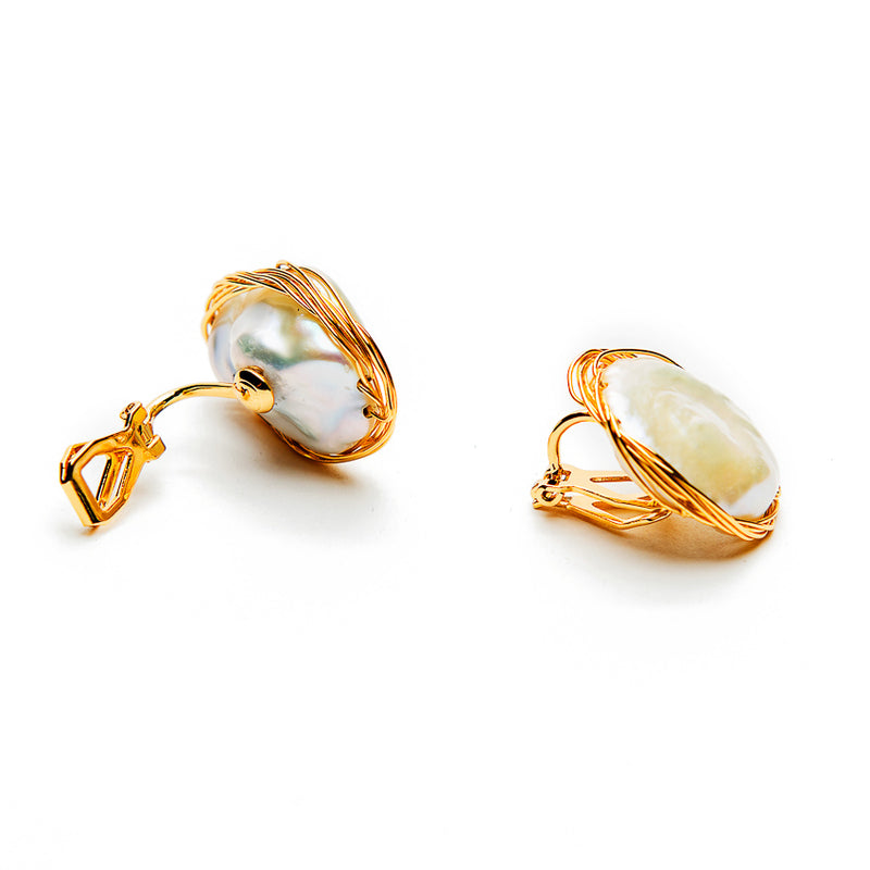 Clip On Pearl Earrings
