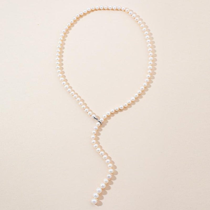 Linton Jewelry Adjustable Single Strand Graduated Pearl Lariat